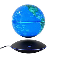 Load image into Gallery viewer, WUPYI 6&quot; Magnetic Levitation Floating Globe Anti Gravity Rotating World Map with LED Light 7 Colors Display Floating Globe for Children Educational Gift Home Office Desk Decor (Style 2)

