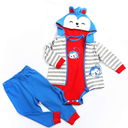 Pedolltree Reborn Baby Doll Clothes Boy 18 inch Outfit Acceessories 4pcs for 17-19 inch Newborn Reborn Doll Matching Clothing
