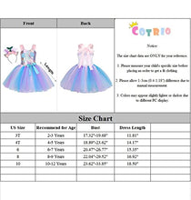 Load image into Gallery viewer, COTRIO Little Girls Mermaid Tutu Skirt Toddler Princess Costume Dresses Kids Birthday Party Halloween Outifts Dress with Headband (2-3 Years, Silver)

