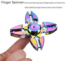 Load image into Gallery viewer, Handheld Toys Rainbow Fidget Spinners Alloy Sensory Toys Set Finger Hand Spinner Desk Gadget Spinning Top Focus Toy Spiral Twister Fingertip Gyro Stress Relief ADD ADHD EDC Anti Anxiety Kids Adults
