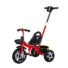 Load image into Gallery viewer, Kids Trike,Tricycle-with Steel Frame and Rubber Tyres - for Children 24 Months and Older|White|Green|Red|72X48X92CM (Color : Red)
