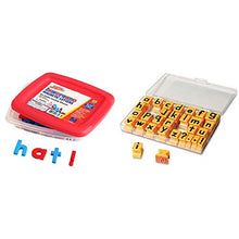 Load image into Gallery viewer, Educational Insights AlphaMagnets- Color-Coded Lowercase (42 Pieces) &amp; Insights Alphabet Rubber Stamps - Lowercase 5/8&quot;, Ages 4 and Up, (30 Pieces - 26 Letters and 4 Punctuation Marks)
