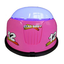 Load image into Gallery viewer, Bumper car for Kids, TAMCO Kids Bumper car 12V with Remote Control 360 Spin Ride On Vehicles for Girls Boys Toddler Kids Rechargeable Gift car with Dinner Plate Colorful Lights (Pink)
