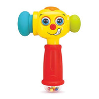 Toy Hammer w/ Lights, Learning Mode and Music Mode  Baby Hammer Toy Plays 6 Short Kids' Songs, Counts 1-10 w/ Baby, Changes Funny Expressions and Lights Up  for Kids 12 Months and Older