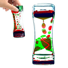 Load image into Gallery viewer, OCTTN Liquid Motion Bubbler Timer Sensory Toys for Relaxation, Water Timer Fidget Toy for All Age, Motion Bubble Toy Sensory Play for Office Home (Red &amp; Green, 1 Pack)
