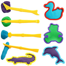 Load image into Gallery viewer, FRIMOONY Dough Tools Set for Kids, Various Animal Molds, Roller, Random Color, 55 PCS
