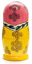 Load image into Gallery viewer, 170 mm Pink Head Semenovskaya Hand Painted Wooden Russian Matryoshka Nesting Doll 7 pcs Inside
