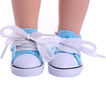Load image into Gallery viewer, BeesClover Convenient Life 5CM Fashion Denim Canvas Mini Toy Shoes 1/6 Shoes for 18 Inch Doll Accessories N1048
