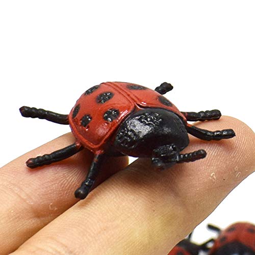 BARMI 10Pcs Simulation Animal Ladybug Insect Model Frightening Trick Toy Ornament,Perfect Child Intellectual Toy Gift Set 10pcs