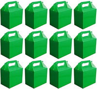 Shatchi 10Pk Green Childrens Lunch Boxes Takeaway Birthday Wedding Cake Meal Food Boxes Party Bags.