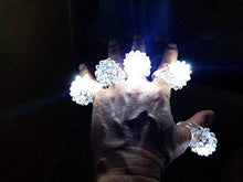 Load image into Gallery viewer, C&amp;H Solutions Shining White Clear LED Flashing Jelly Bumpy Finger Rings (48 Ct)
