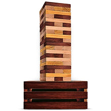 Load image into Gallery viewer, SWOOC Games - Reclaimed Giant Tower Game | 60 Large Blocks | Storage Crate / Outdoor Game Table | Starts Over 2.5ft Big | Max Height of 5ft | Genuine Jumbo Toppling Yard Games | Jumbo Backyard Set
