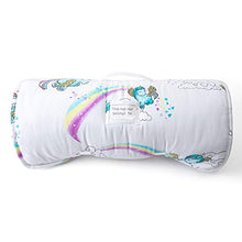 Load image into Gallery viewer, JumpOff Jo  Toddler Nap Mat  Childrens Sleeping Bag with Removable Pillow for Preschool, Daycare, Sleepovers  Original Design: Unicorn Pixie Dust - 43 x 21 inches
