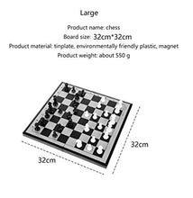 Load image into Gallery viewer, LYLY Chess Set Plastic Chess Magnetic Travel Chess Set with Board That Becomes A Storage Compartment, Great Travel Toy Set with Folding Chess Board Chess Game Board Set (Color : B, Size : 32cm)
