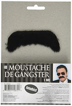Load image into Gallery viewer, Amscan 840900 Thick Black Gangster Moustache, 1 Piece
