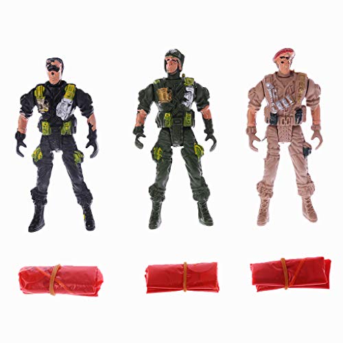 LOHONER 9cm Paratroopers Parachute Soldiers Kids Children Outdoor Sports Hand Throw Toy