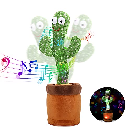 LUKETURE Dancing Singing Cactus, Wriggle Electric Baby Toys for Kids (120 Songs)