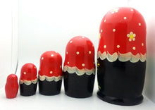 Load image into Gallery viewer, Traditional with Strawberry Nesting Dolls Hand Painted 5 Piece Set Russian
