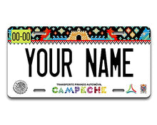 Load image into Gallery viewer, BRGiftShop Personalized Custom Name Mexico Campeche 6x12 inches Vehicle Car License Plate
