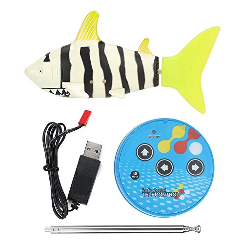 Simulation Baby Fish Toy, Mini Innovative Cute Animal Shaped Bath Toy Remote Control Toys Children Gift(Yellow Stripe)