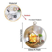 Load image into Gallery viewer, XLZSP DIY Dollhouse Miniature Kit Mini Glass Ball Doll House Accessories Furniture Led Lights Micro Landscape Model Puzzle Hand Crafts Toys Birthday Train House
