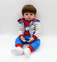 Load image into Gallery viewer, Pedolltree Reborn Baby Doll Clothes Boy 18 inch Outfit Acceessories 4pcs for 17-19 inch Newborn Reborn Doll Matching Clothing
