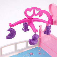 Load image into Gallery viewer, ZKS-KS Assembly Dolls House Miniature Bed Colorful Baby Doll Cribs Cradle Toy for Mel-chan Baby Doll Furniture Toys Decoration
