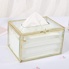 Load image into Gallery viewer, BESPORTBLE Paper Tissue Box, 1pc Fashionable Napkin Storage Box Multifunction Desktop Container for Living Room Bedroom Night Stands
