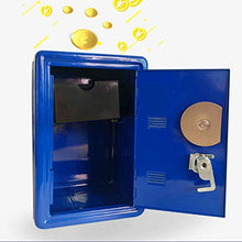Load image into Gallery viewer, TOYANDONA 1PC Miniature Metal Safe Box Creative Iron Piggy Bank Mini Strongbox Shape Saving Pot Desktop Money Box Ornaments for Home Blue
