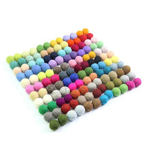 Load image into Gallery viewer, Felt Balls, Felt Wool Balls (100 Pieces) 2 Centimeter - 0.8 Inch Handmade Felted Bulk Small Puff for Felting and Garland
