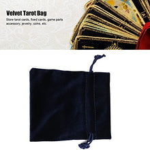 Load image into Gallery viewer, Velvet Tarot Bag, Drawstring Tarot Bag Velvet Pouch with Drawstring Tarot Bag Dice Bag Card Bag Velvet Soft Fabric Playing Cards Jewelry Coins Storage Pouch Bag(Blue)
