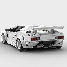 Load image into Gallery viewer, WANZPITS MOC-57779 Technology Series Racing Car Assembly Kit, an Architectural Project for Adults, The Adult Collection Truly Reproduces The Original Sports Car,White,M

