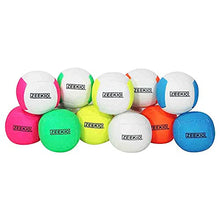 Load image into Gallery viewer, Zeekio Lunar Juggling Balls - [Set of 3], Professional UV Reactive, 6-Panel Balls, Synthetic Leather, Millet Filled, 110g Each, White/Blue
