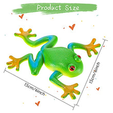 Load image into Gallery viewer, 3 Pieces Frog Dinosaur Toys Realistic Frog Dinosaur Figurines Simulation Animal Model Soft Stretchy Spoof Vent Stress Toy Frog Dinosaur Party Decor for Relief (Frog Style)
