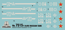 Load image into Gallery viewer, Italeri 510007515 - 1:72 Russian Tank T-34/85 Fast Assembly Kit
