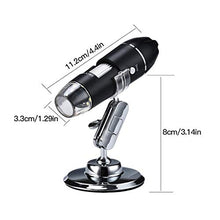 Load image into Gallery viewer, ShiSyan Adjustable 1600X 2MP 8 LED Digital Microscope for Type-C/Micro USB Magnifier Electronic Stereo USB Endoscope for Phone PC Compound Microscop (Color : A, Magnification : 500X)
