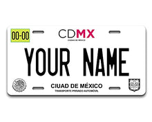 Load image into Gallery viewer, BRGiftShop Personalized Custom Name Mexico CDMX 6x12 inches Vehicle Car License Plate
