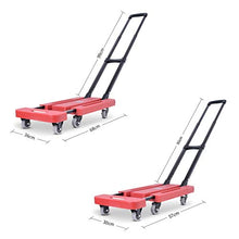 Load image into Gallery viewer, Folding Portable Shopping Cart Pull Goods Small Trailer Home Shopping Cart (Color : Red, Size : L)
