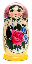 Load image into Gallery viewer, 170 mm Pink Head Semenovskaya Hand Painted Wooden Russian Matryoshka Nesting Doll 7 pcs Inside
