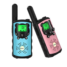 Load image into Gallery viewer, Gift for 4-12 Year Old Boys Girls, Toys for Boys Girls 3 Mile Range Walkie Talky for Kids Toys for Birthday, Indoor Outdoor Acitvities(Light Blue&amp;Pink)

