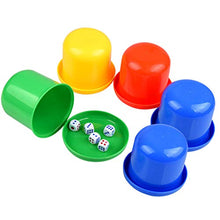 Load image into Gallery viewer, BESPORTBLE 5pcs Dice Game Set Thicken Dice Shaker Cup with 25pcs Dice for Bar Liars Dice Farkle Yahtzee Board Games (Randm Color)
