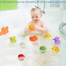 Load image into Gallery viewer, Baby Toys 0-6 to 12 Months Toddler Bath Toys Age 1-4 Sensory Toys Stacking Blocks Textured Multi Ball Set Infant Learning Montessori Toys for 9 18 Month 1 2 3 4 Year Old Boy Girl Squeaks
