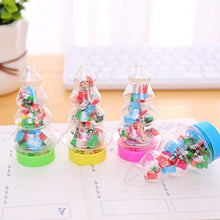 Load image into Gallery viewer, TOYANDONA 8 Bottles Mini Christmas Erasers Cute Cartoon Pocket Christmas Pencil Eraser Creative Stationery for Party Prizes Favors Holiday Party Favors (Random Color)
