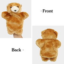 Load image into Gallery viewer, Teddy Bear Hand Puppet for Kids, Cute Plush Puppet Toy for Storytelling and Role-Play (Bear)

