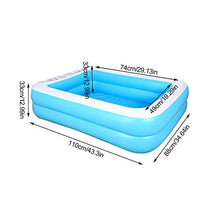 Load image into Gallery viewer, Viugreum Inflatable Swimming Pool, Family Kiddie Swimming Pool, 43.30&#39;&#39; x 34.64&#39;&#39; x 12.99&#39;&#39; Outdoor Swimming Pool for Lounging Outdoors, Garden, Backyard, Suitable for Adults, Kids, Toddlers
