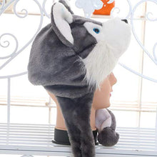 Load image into Gallery viewer, BESTOYARD Kids Husky Hat Plush Animal Hat Wolf Costume Winter Hat Warm Children Hat Headwear Christmas Xmas Gift Grey
