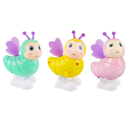 Toyvian 3pcs Animal Wind Up Toys Clockwork Toy Kids for Children Students Party Goody Bag Gift Toys Supplies Random Color Bee