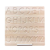 Mfumyy Montessori Alphabet Number Tracing Boards Double Sided Wooden Learn to Write ABC 123 Board Writing Practice Board for Kids Preschool Educational Toy,Homeschool Supplies (ABC+ABC Board)