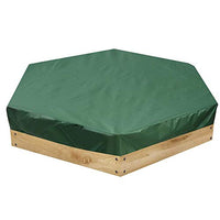 TIZJ Sandbox Cover with Drawstring, Hexagonal Waterproof Sandpit Pool Cover, Protective Cover Sandbox Canopy for Home Garden Outdoor Pool (Color : Green, Size : 180x150cm)
