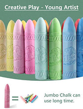 Load image into Gallery viewer, TBC The Best Crafts Sidewalk Chalk Set, 48 Pcs Artist Chalks, Bright Colors, Washable, Non-Toxic Chalk For Kids, Ideal Outdoor Jumbo Chalks For Pavement, Garden, Playground, School
